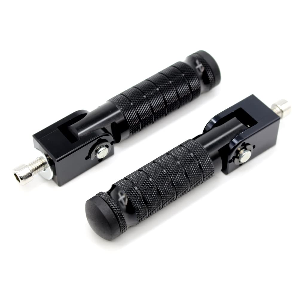 ONETEN universal foot pegs with 90-degree folding for motorcycles improve grip and safety