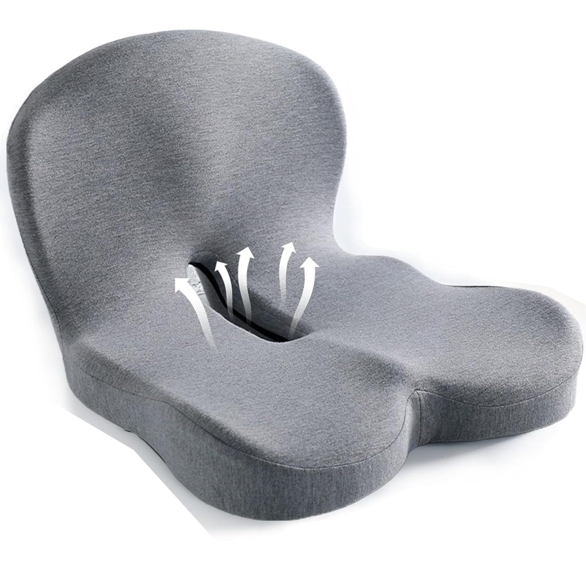 Onever ergonomic seat cushion with back contour supports posture during long drives