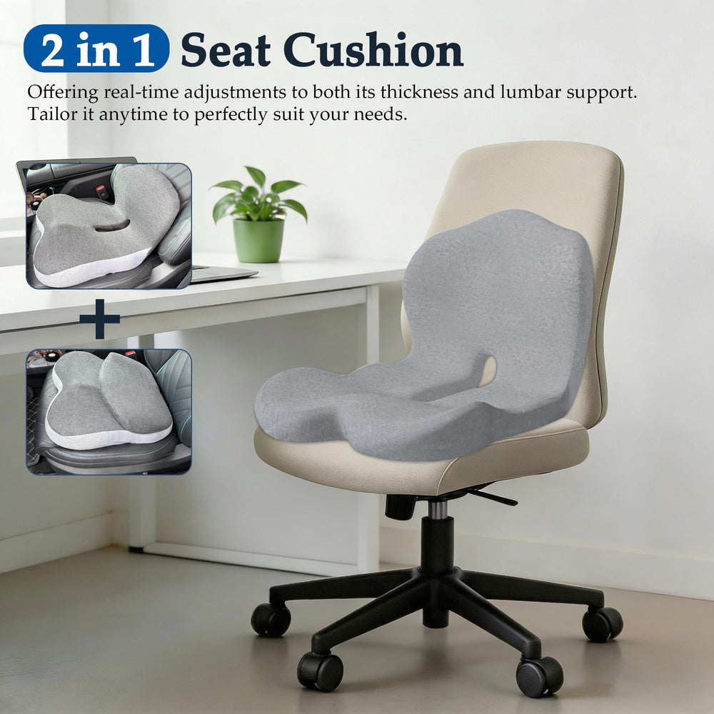 Onever memory foam lumbar support provides targeted back relief for extended sitting