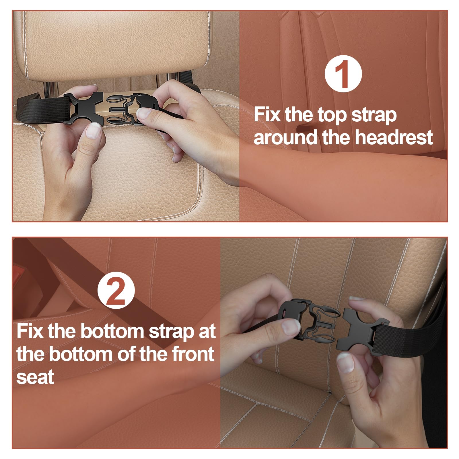 Oneyus kick mats protector guarding seat backs during trips