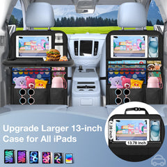 Oneyus transparent tablet pocket fits large devices for in-car entertainment.