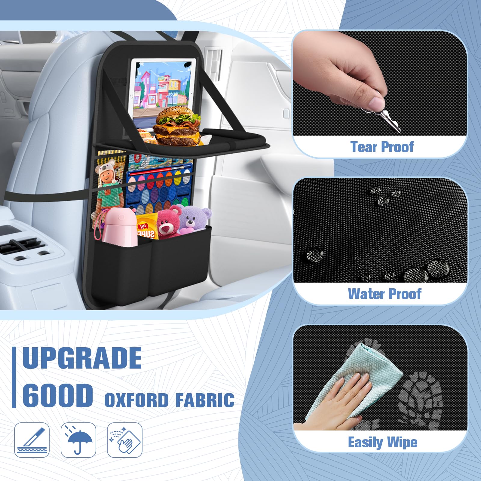 Oneyus wider pocket designed for easy tablet access and viewing.