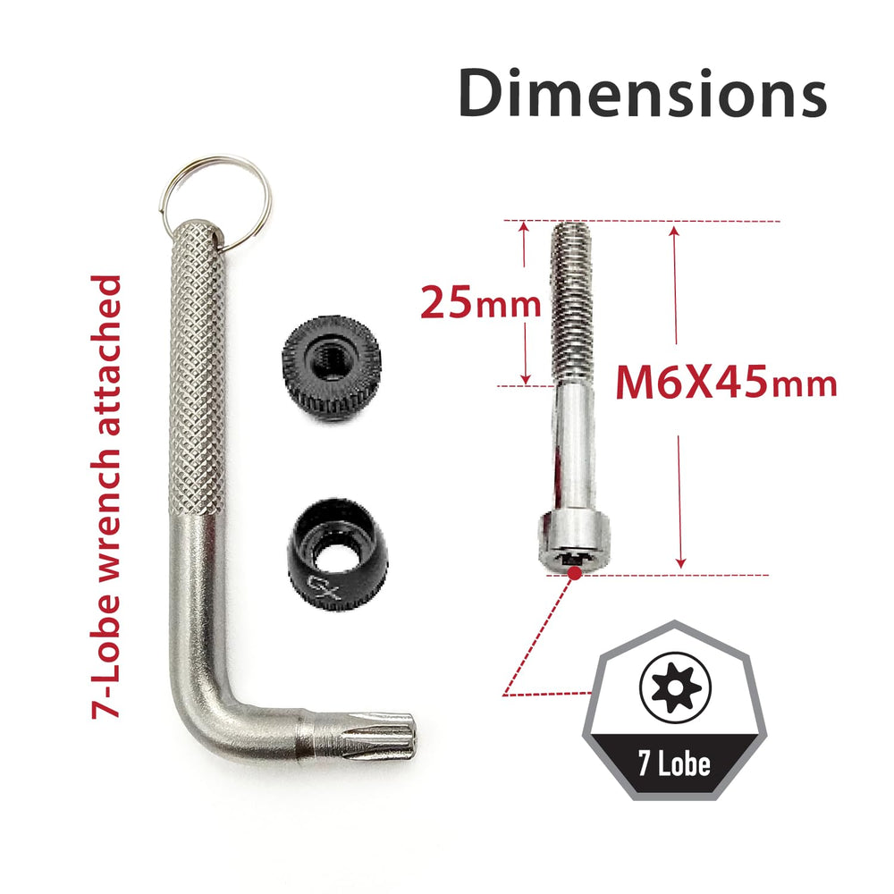 ONIPAX 7-lobe key close-up emphasizing tamper resistance against common tools
