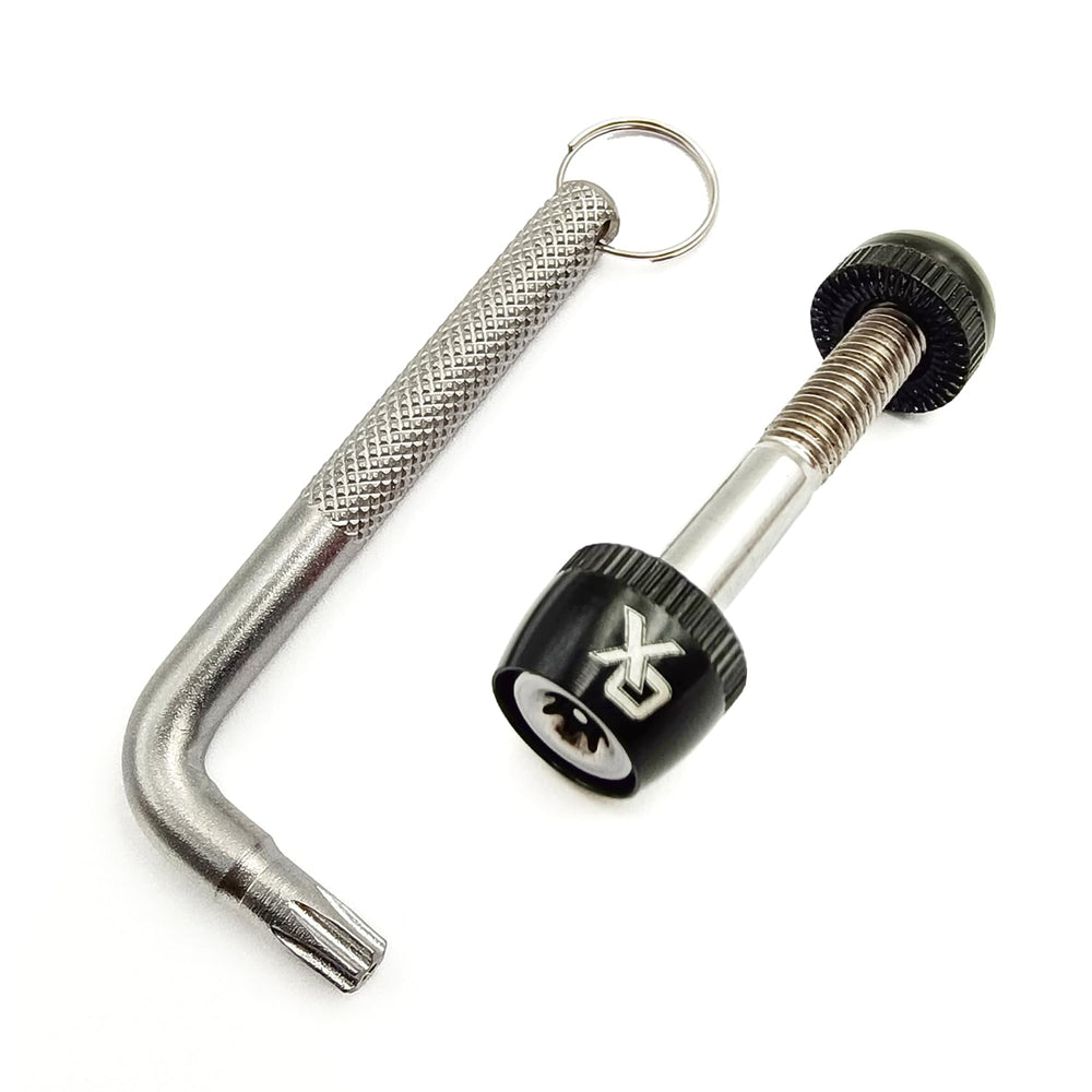ONIPAX seatpost bolt installed on bike enhances anti-theft security during urban parking