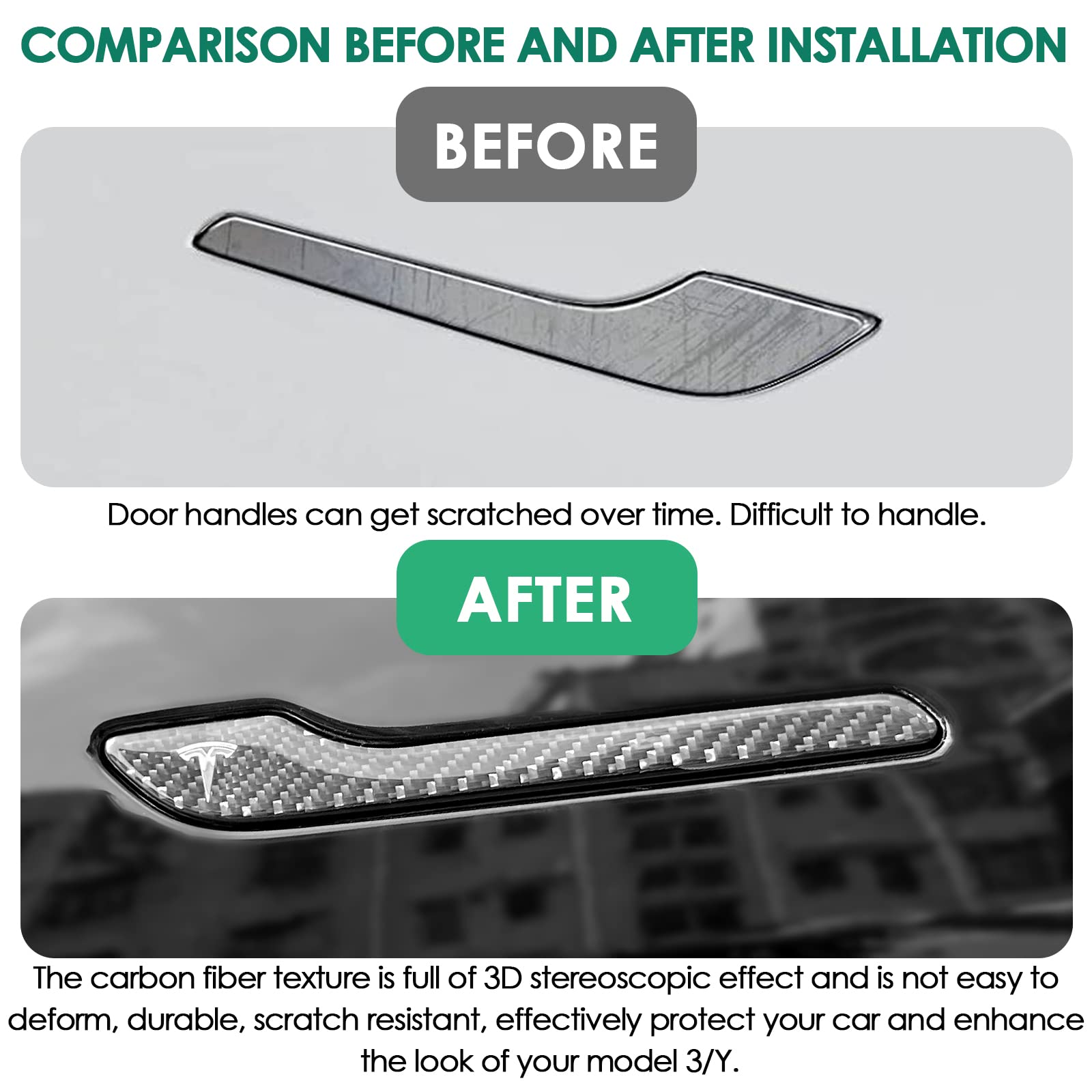 ONKENTET carbon fiber texture close-up highlights premium finish and scratch resistance
