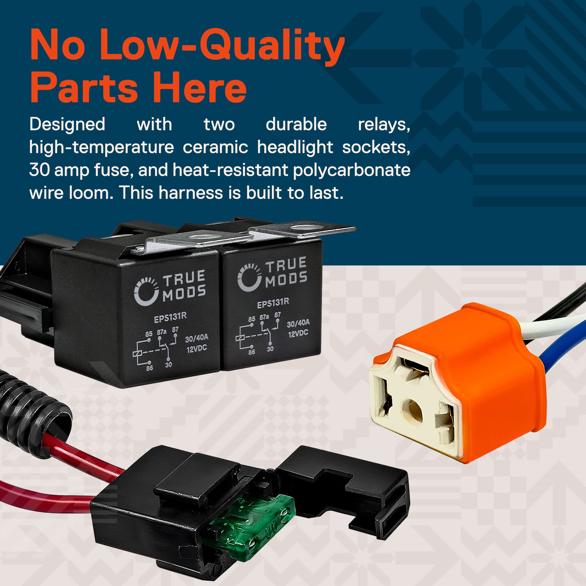 ONLINE LED STORE Heat-resistant loom reinforces wiring for rugged installations.