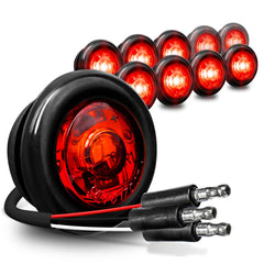 ONLINE LED STORE True Mods 3/4-in round red trailer light boosts visibility at night.