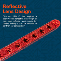 ONLINE LED STORE True Mods 16-inch light bar rear lens clearly shows brake and signal illumination