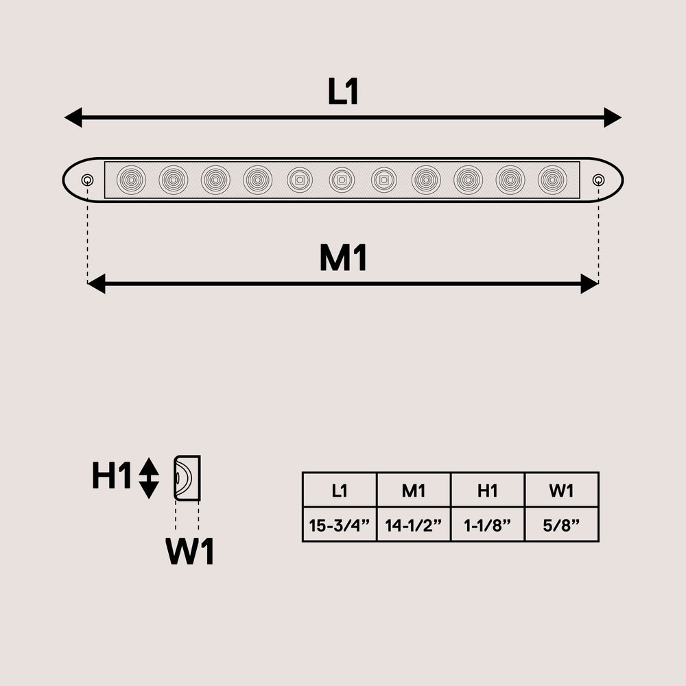 ONLINE LED STORE True Mods 16-inch light bar ultra-thin housing saves trailer space
