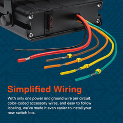 Online LED Store True Mods 4-Gang 12V switch box aluminum housing protects components during rugged use