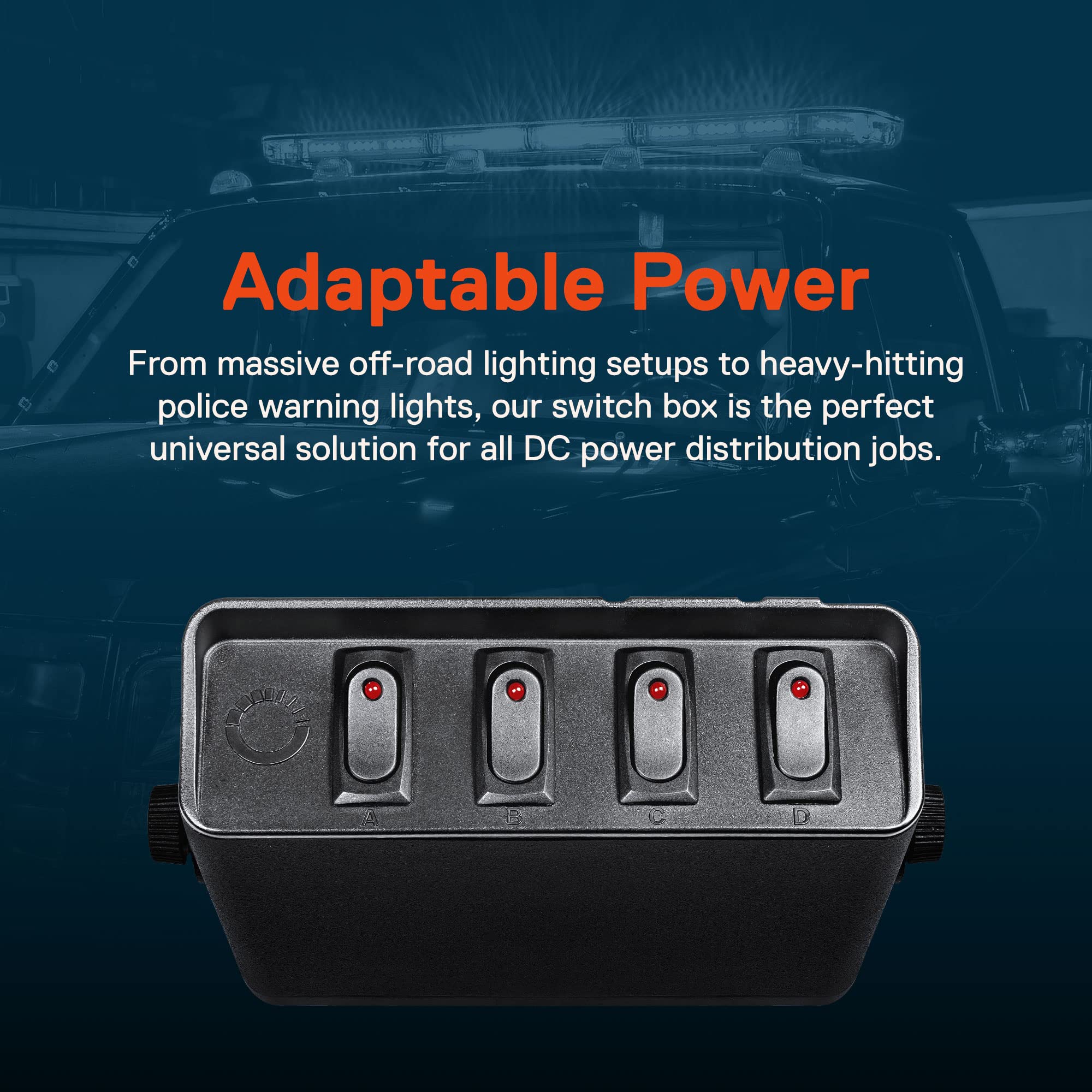 Online LED Store True Mods 4-Gang switch box side wiring layout highlights easy installation