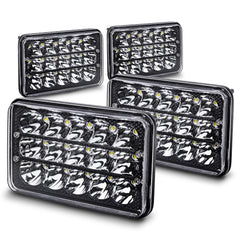 True Mods 4x6 black headlight for trucks with bright nighttime illumination