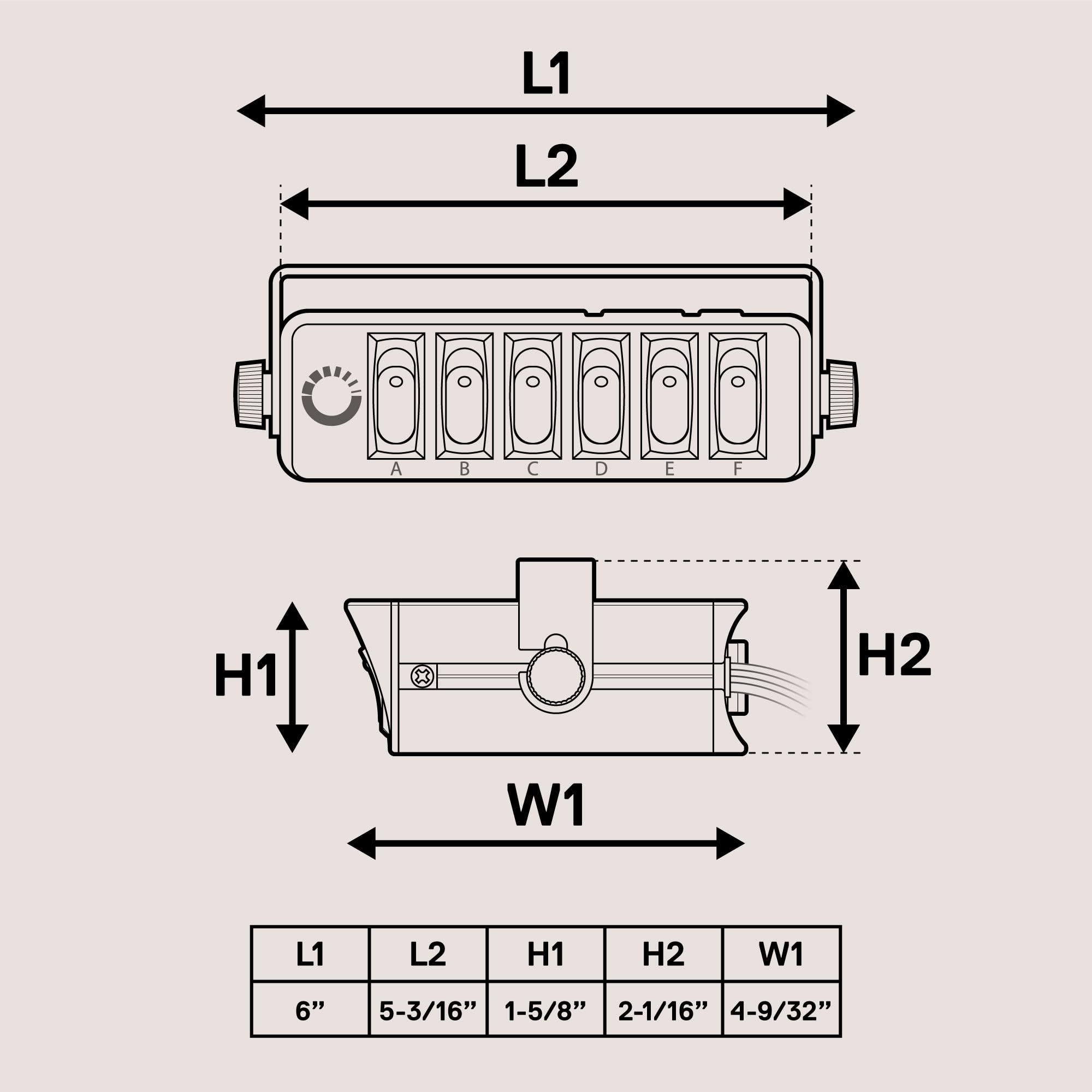 ONLINE LED STORE True Mods 6-Gang switch box metal housing provides rugged protection
