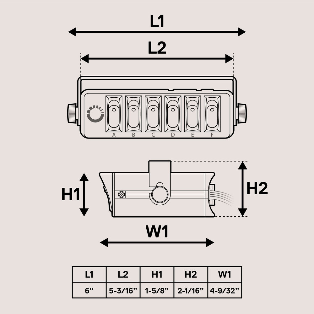 ONLINE LED STORE True Mods 6-Gang switch box metal housing provides rugged protection