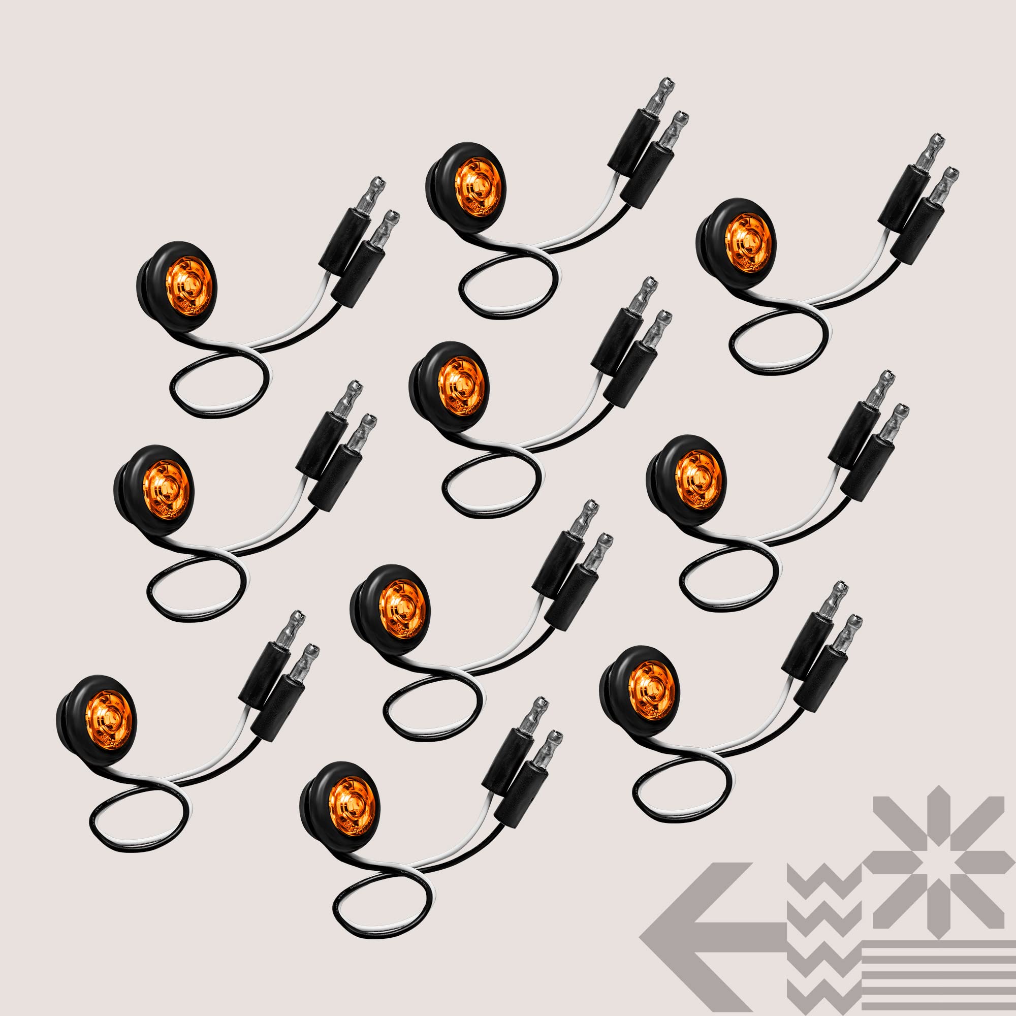 ONLINE LED STORE TRUE MODS amber marker light multi-angle view for reliable lighting