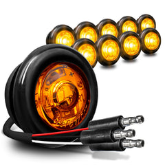 ONLINE LED STORE True Mods amber marker light, round, 180-degree visibility for trailers.