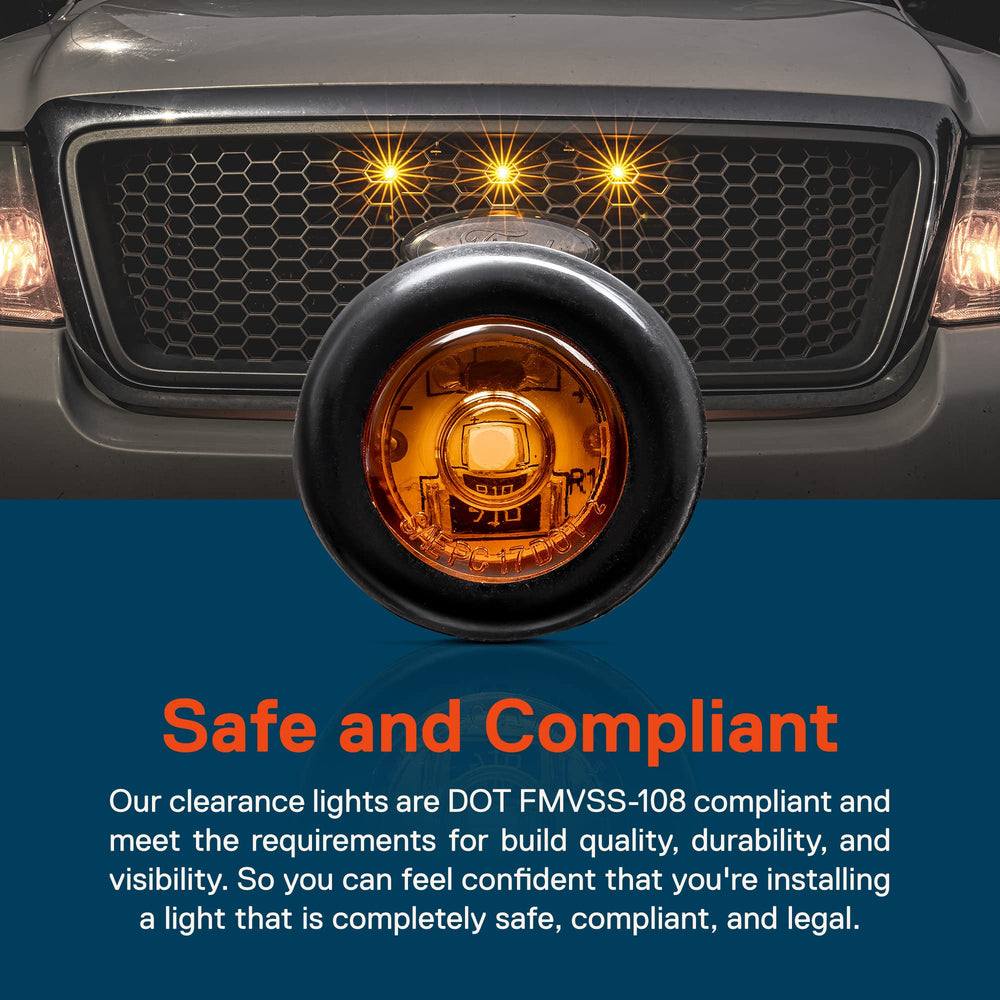 ONLINE LED STORE TRUE MODS amber marker light trailer mounting for quick install