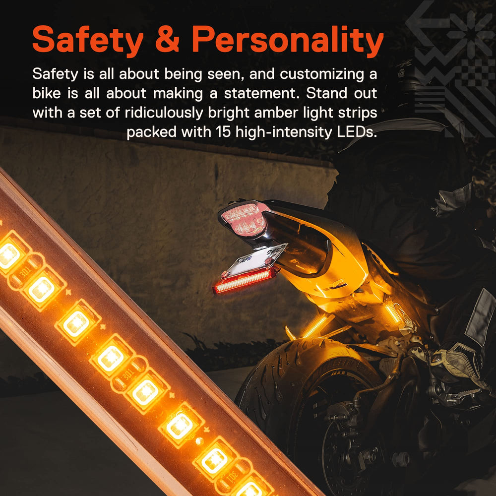 ONLINE LED STORE True Mods amber strip improves night visibility on ATVs and bikes
