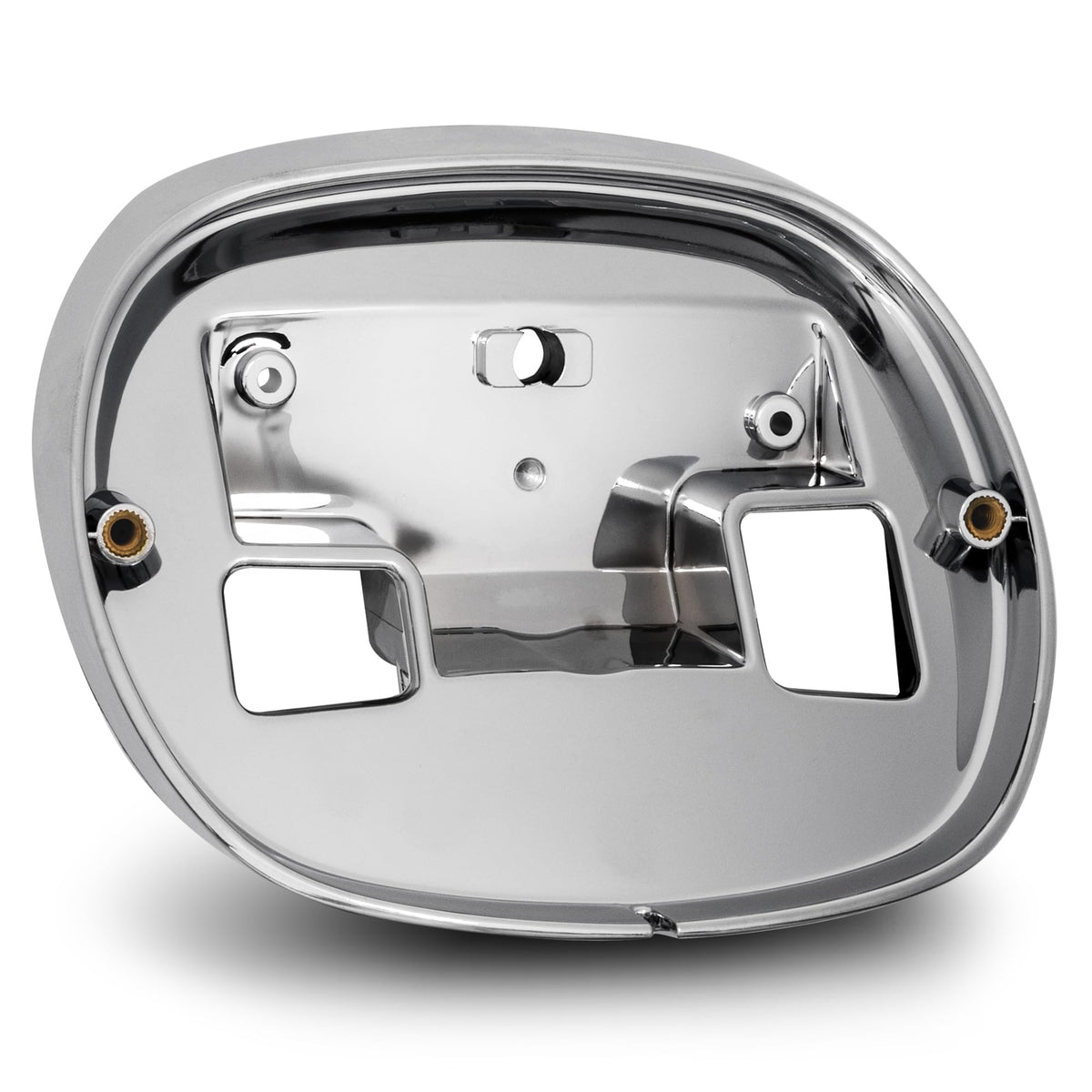 True Mods chrome tail light baseplate on Harley offers durable, premium styling.