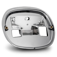 True Mods chrome tail light baseplate on Harley offers durable, premium styling.