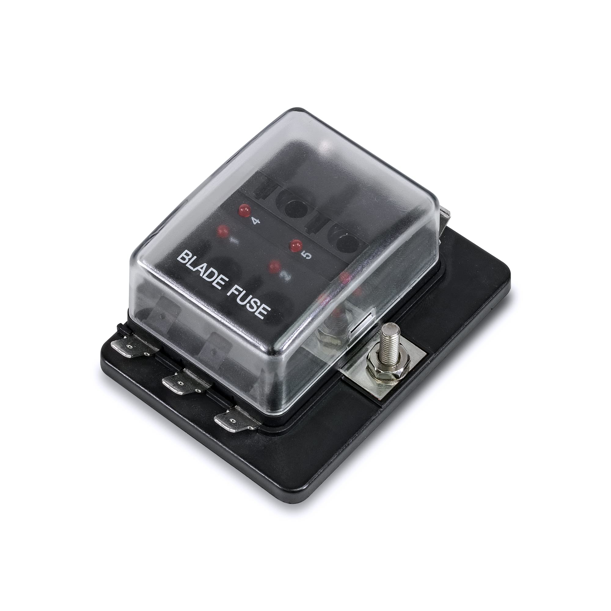 Online LED Store True Mods fuse box front view showing compact automotive unit with LED readiness