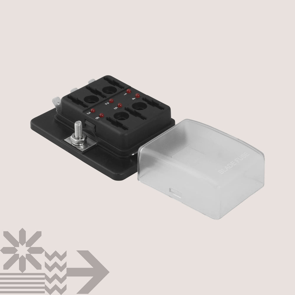 Marine-ready installation example of Online LED Store True Mods fuse box for boats