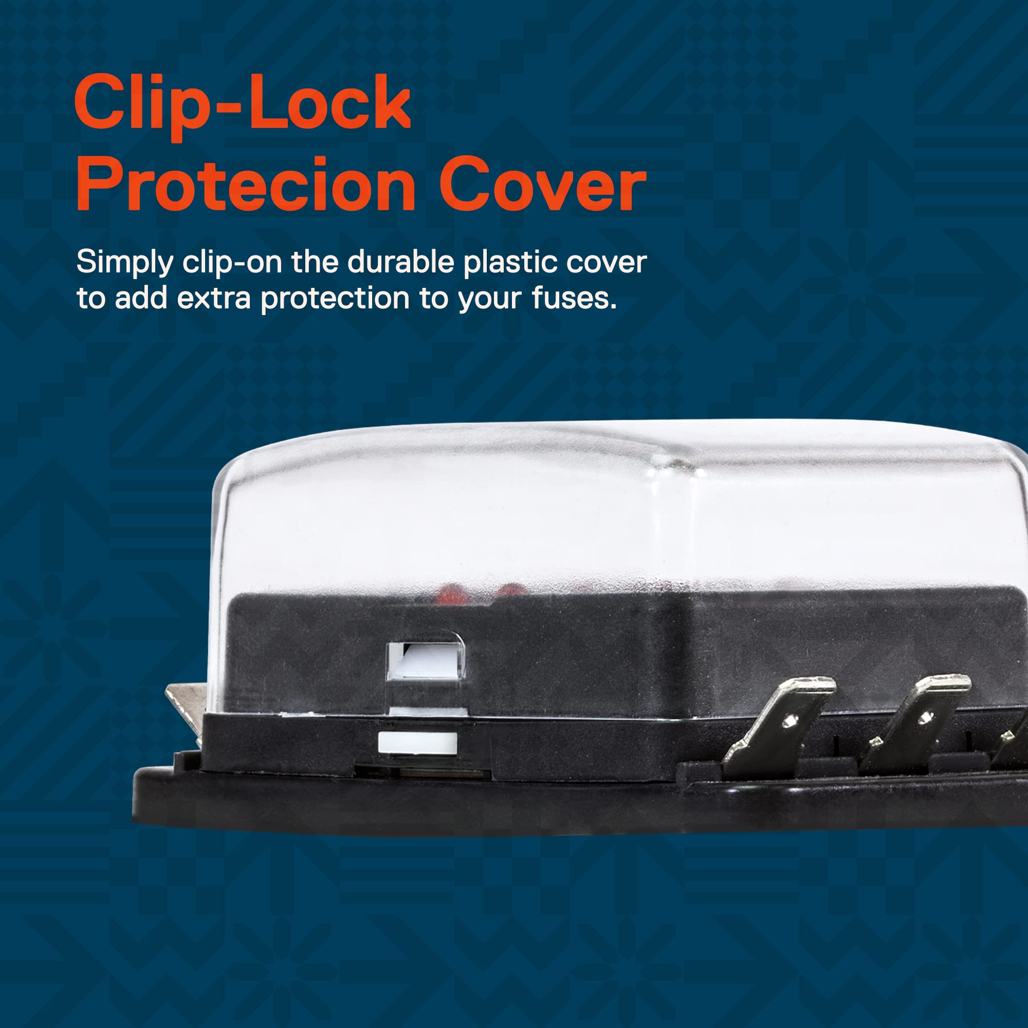 Protective cover on Online LED Store True Mods fuse box keeps fuses shielded