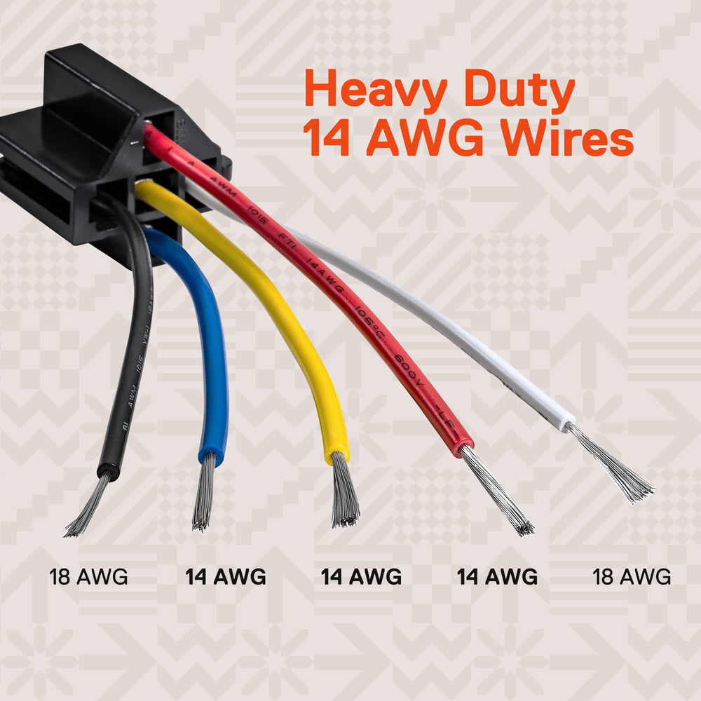 Online LED Store color-coded terminals simplify ground, VDC, trigger, and outputs.