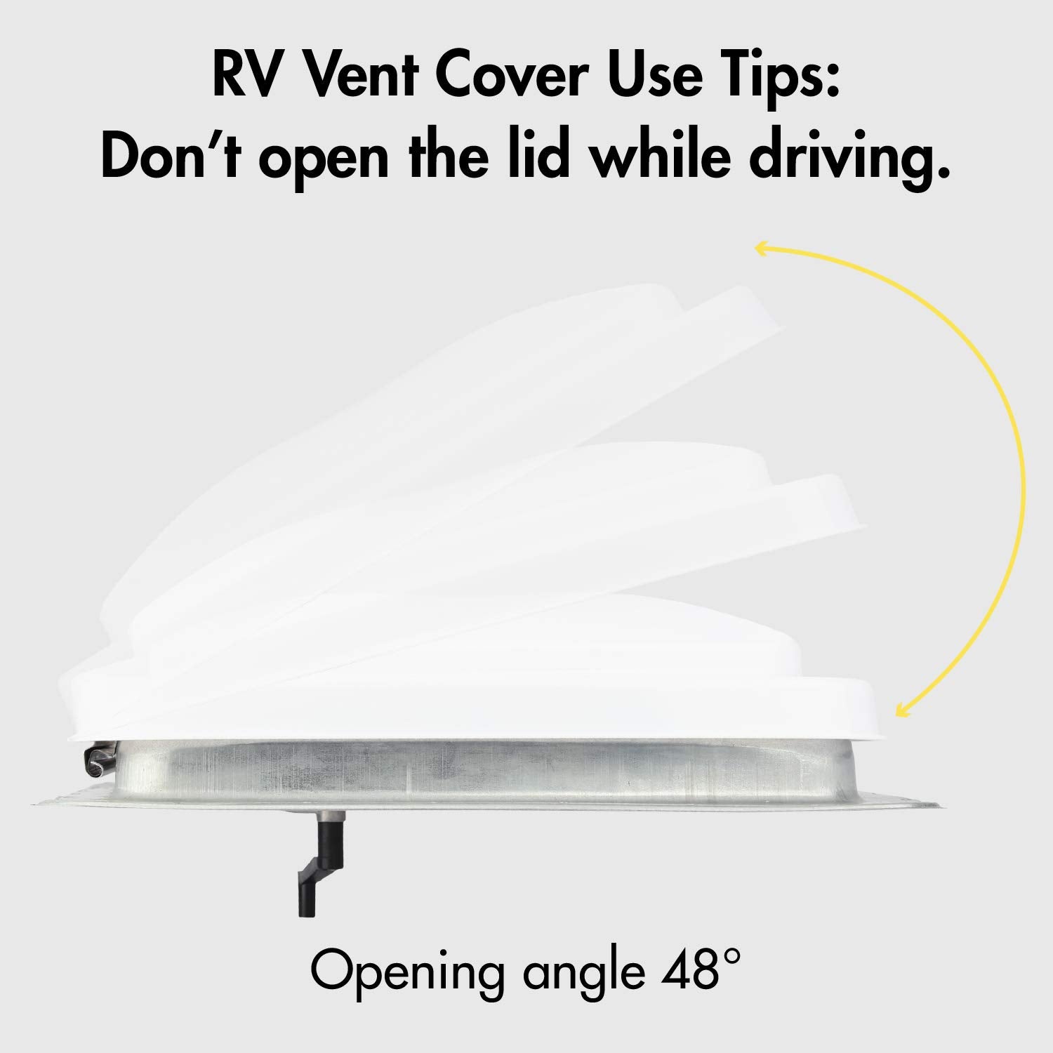 ONLTCO vent lid underside view with metal brackets.