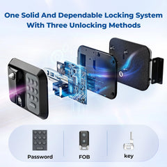 ONNAIS FOB range demonstrates unlock access up to 100 feet.