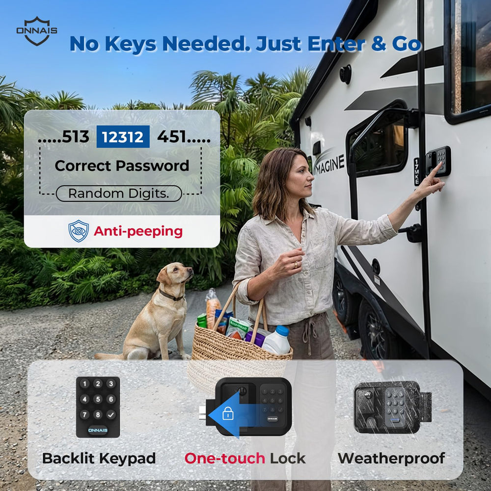 ONNAIS installation kit included simplifies setup for RV doors.
