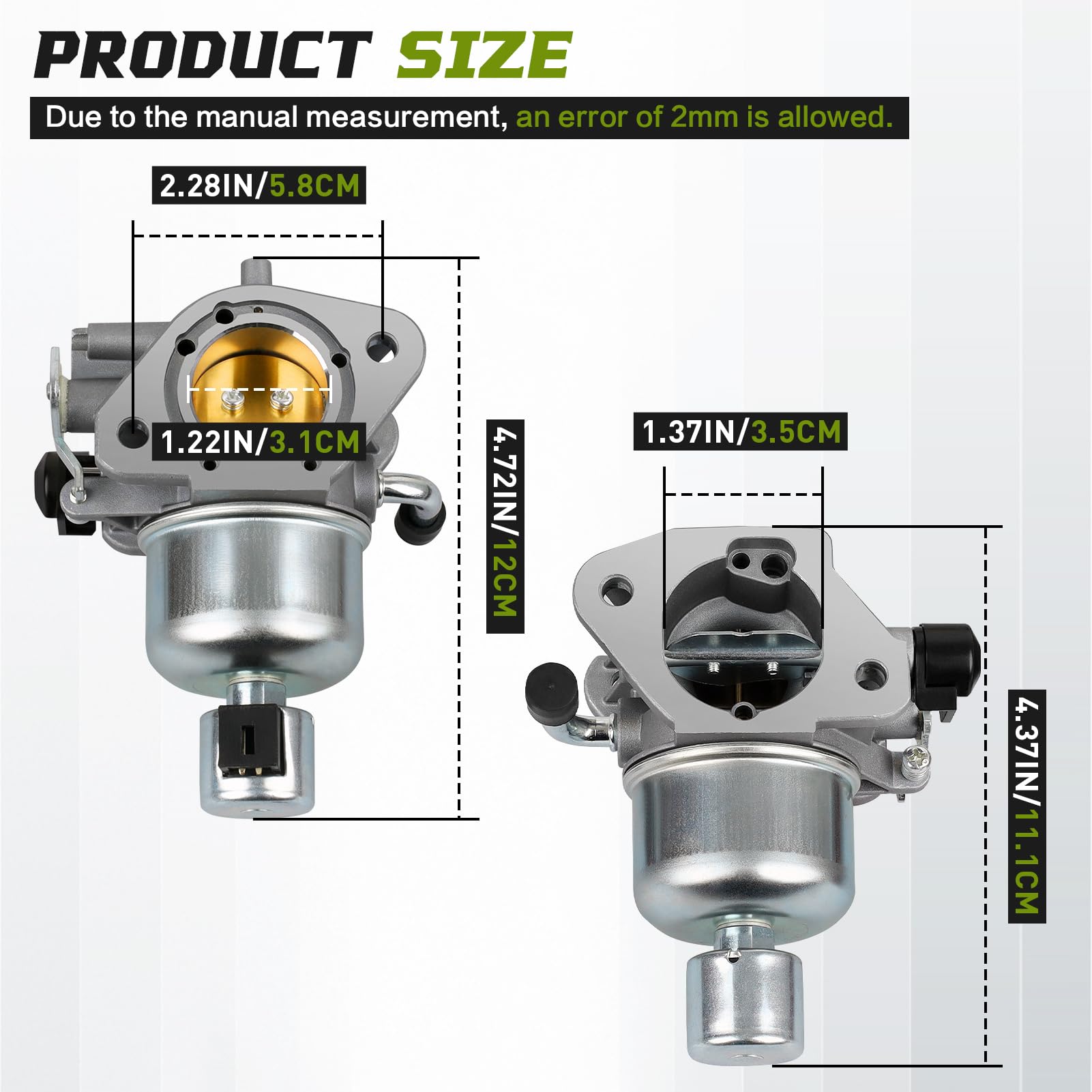 Onsnail Kohler 7000 carburetor with air filter included for cleaner intake.