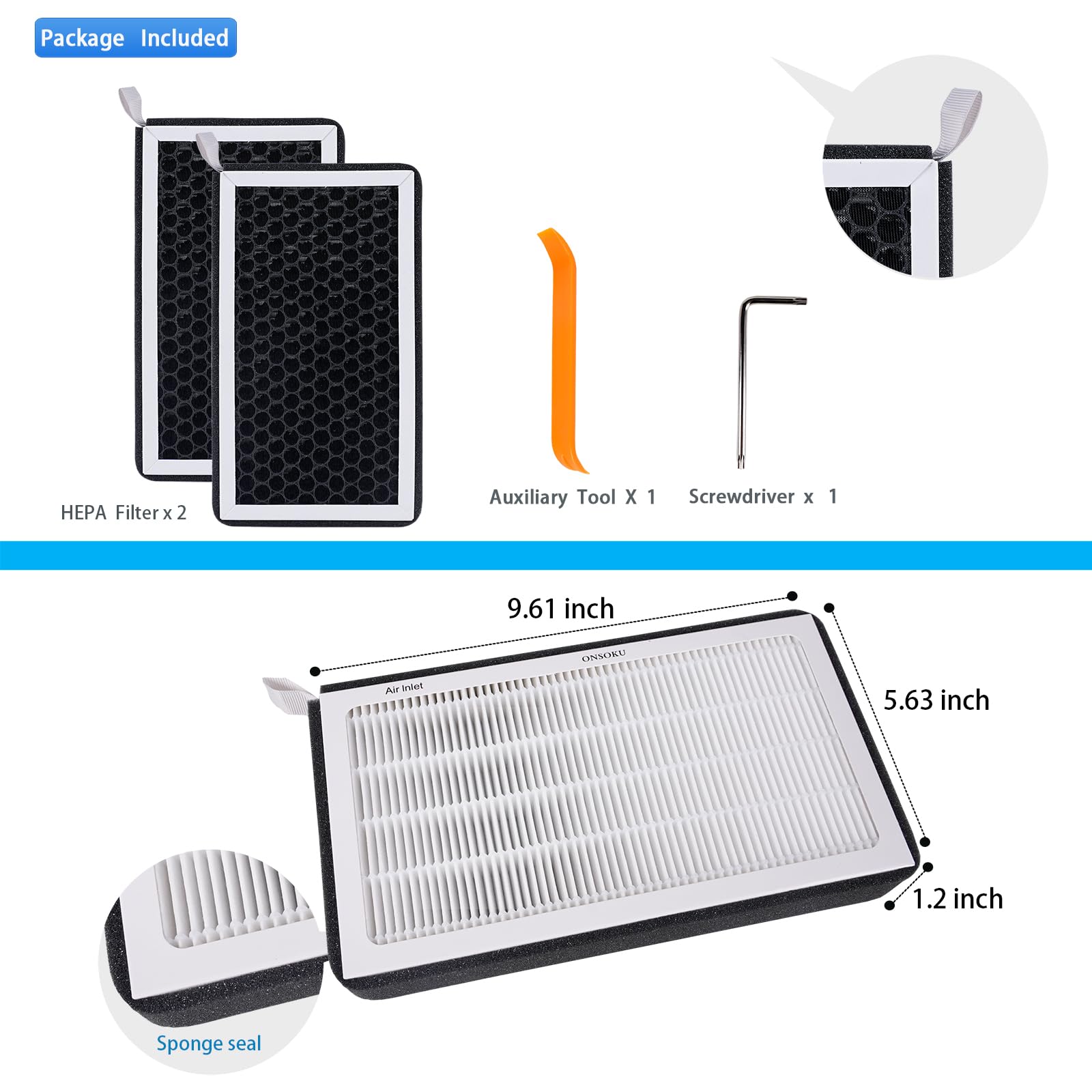 ONSOKU ModelY Model3 activated carbon layer for odor and pollutant control benefits.