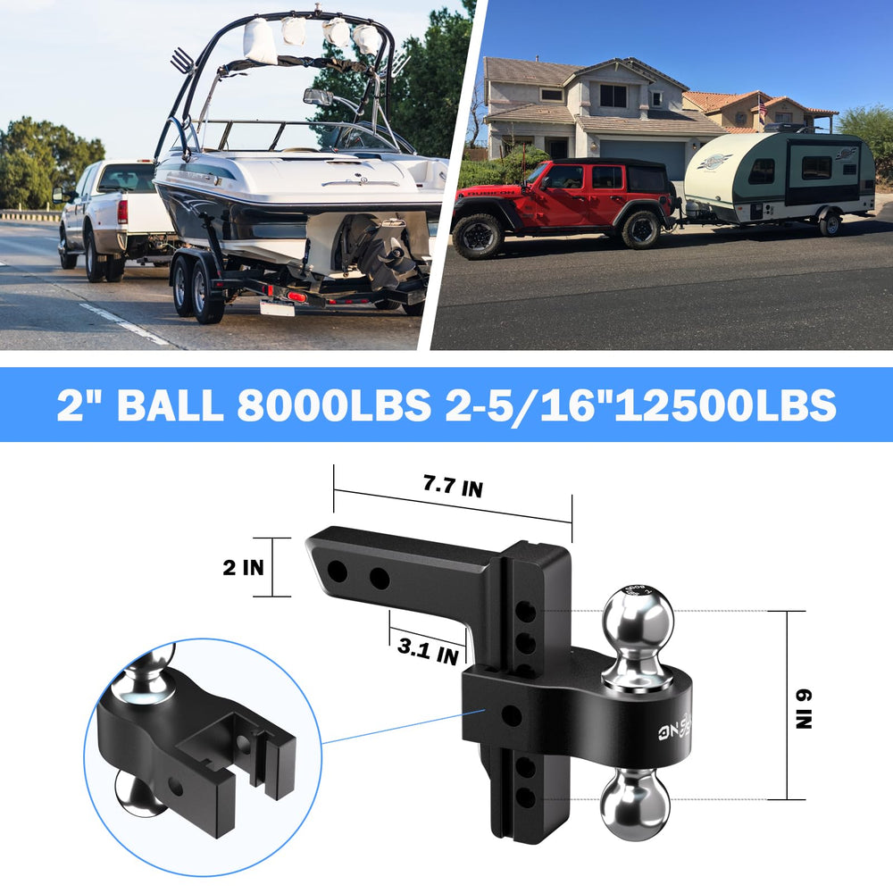 Onsski stainless steel hitch locks protect against theft.