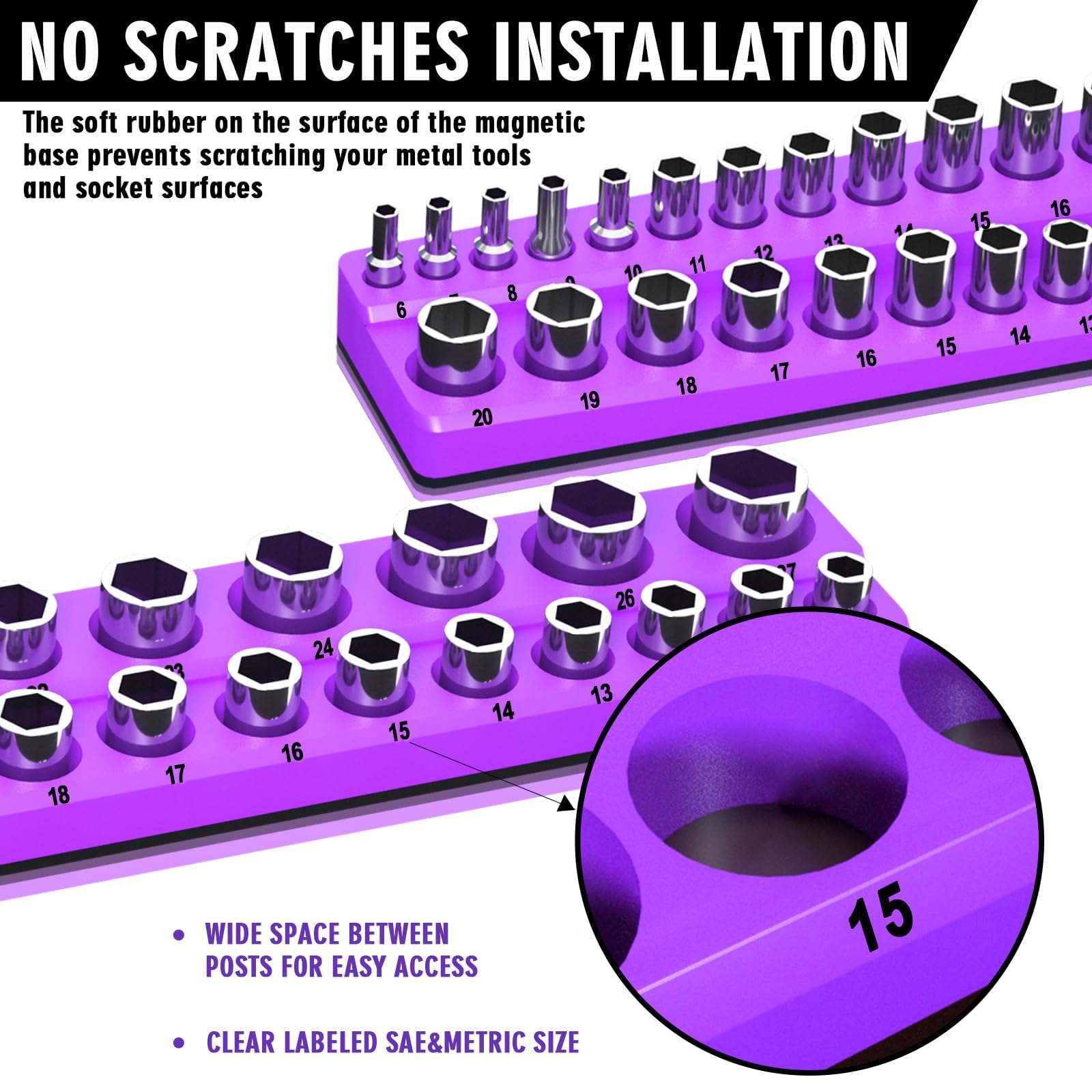 Onsski silicone liner protects sockets from scratches during use.
