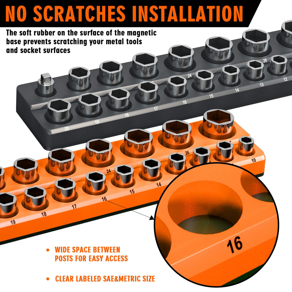 Onsski labeled trays simplify identification and quick socket selection.