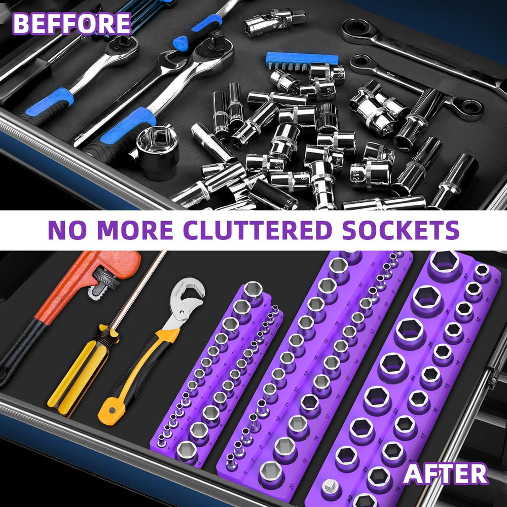 Onsski 3/8 inch socket tray provides quick access during projects.