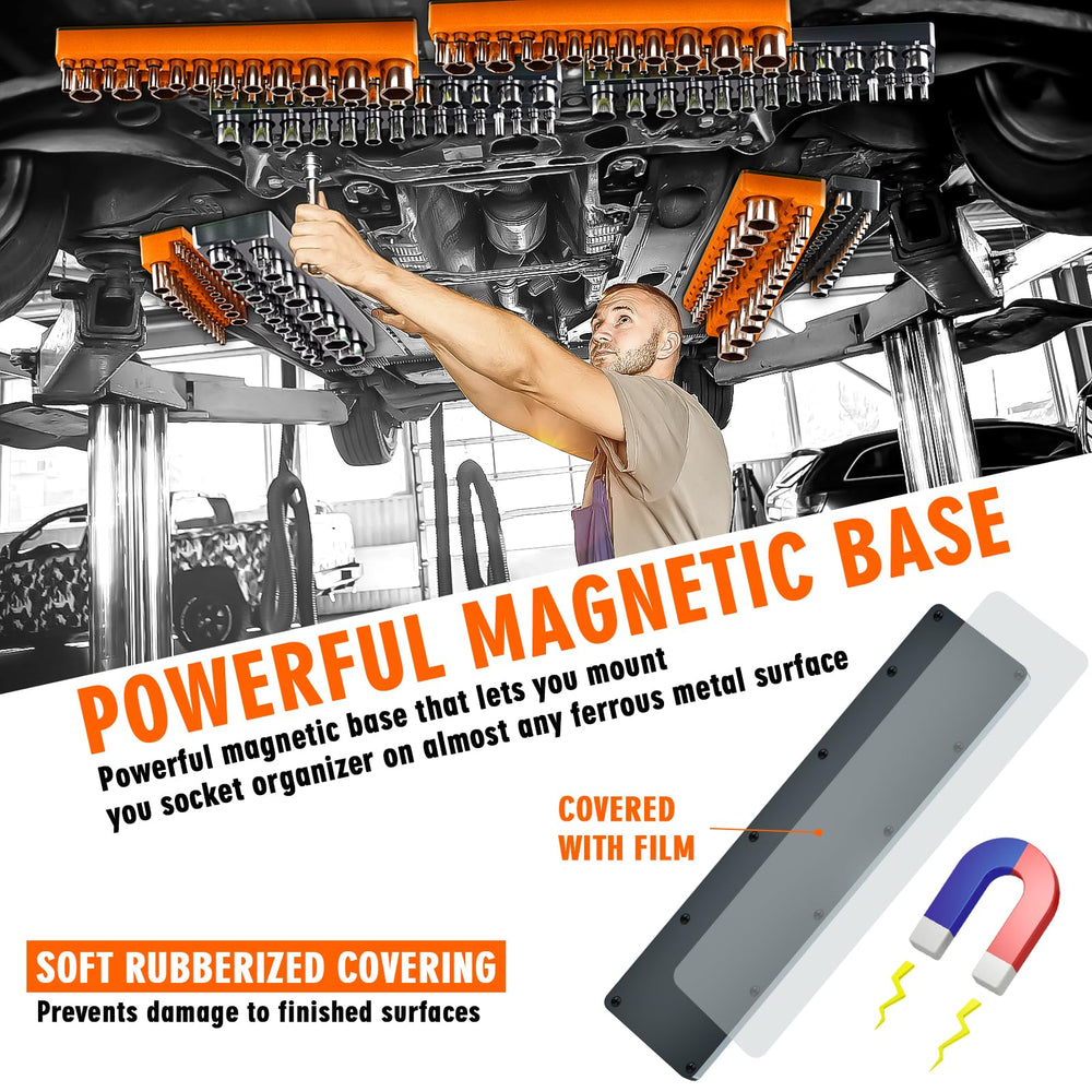Onsski three-eighths-inch drive tray fits mid-size sockets for busy workshops.