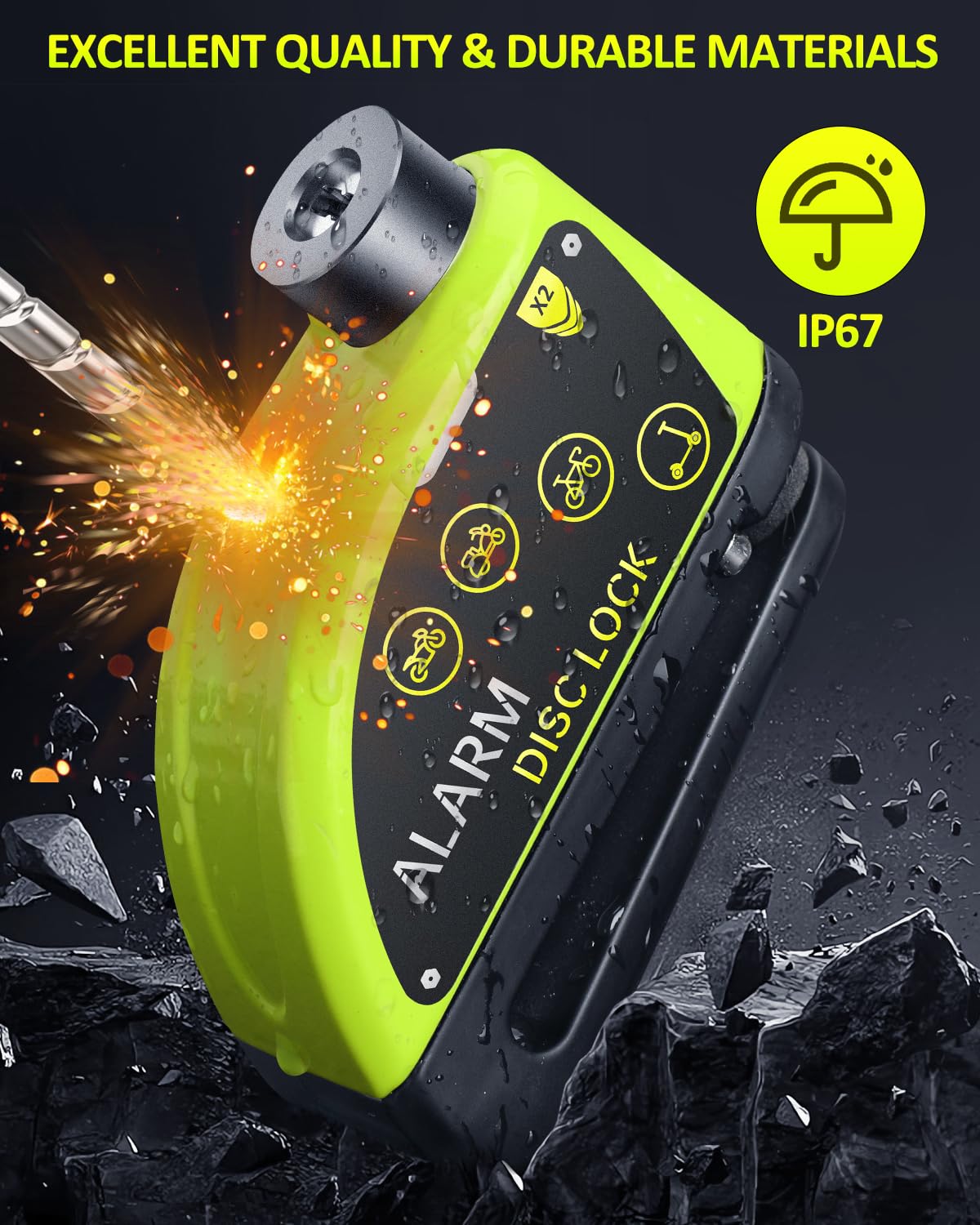 Onvian close up reveals zinc alloy body and copper blade for weather ready durability.