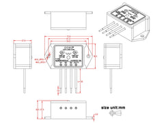 OONO DC flasher module adjustable potentiometers enables precise ON/OFF timing.