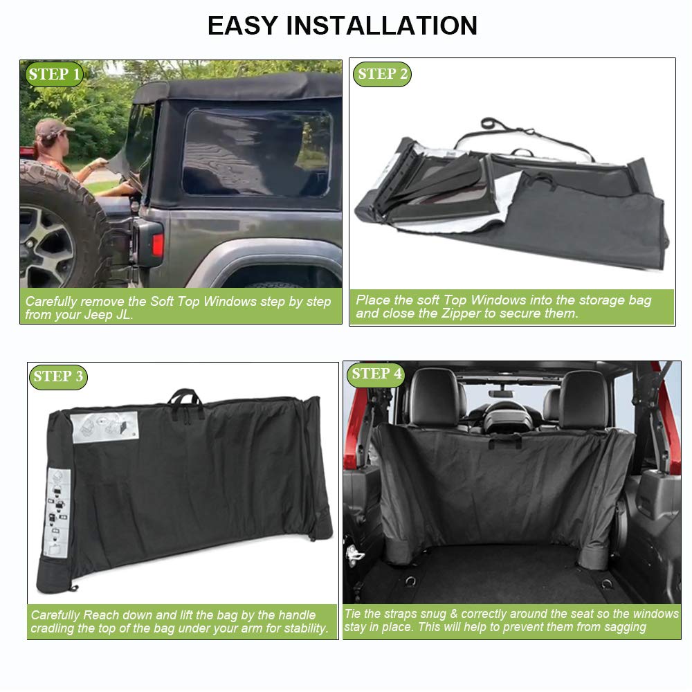 Opall easy-install strap attachment ensuring secure mounting on Wrangler rear headrests