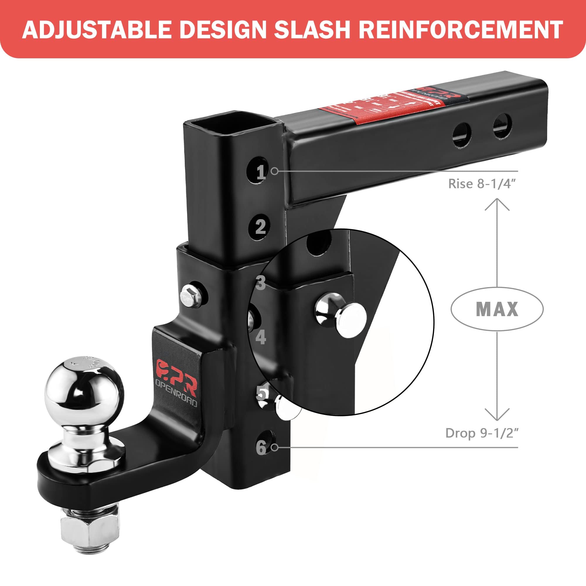 OPENROAD heavy-duty truck hitch mounted for a challenging tow.
