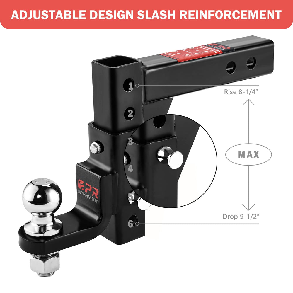 OPENROAD heavy-duty truck hitch mounted for a challenging tow.