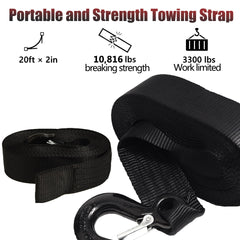 OPISICEN 2-inch by 20-foot winch strap ready for rugged trailers and transports.
