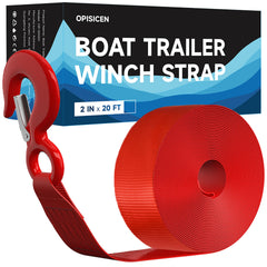 OPISICEN boat trailer winch strap 2x20 in heavy-duty use for secure towing
