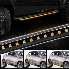 OPL5 amber turn-signal LED strip in sequential mode improves signaling.