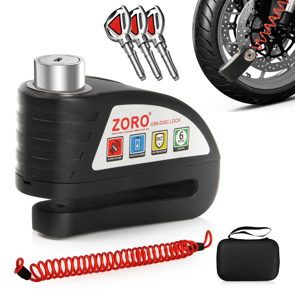 OPSOOPI motorcycle lock with 130dB alarm deters thieves during street parking.