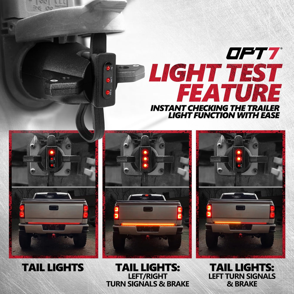 OPT7 LED indicators demonstrate real-time connection status