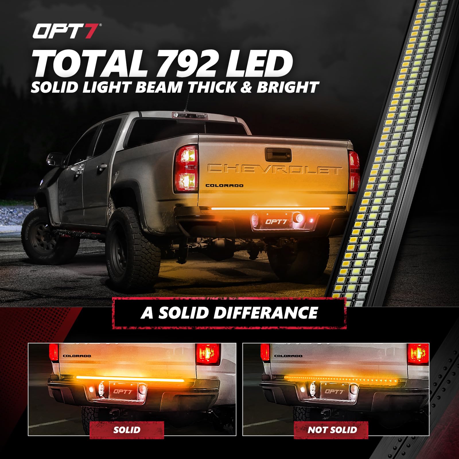 OPT7 Redline 48 IP67 waterproof seal guards against rain and snow.
