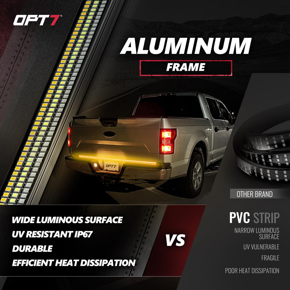 OPT7 Redline bar installs quickly using adhesive tape or magnets.
